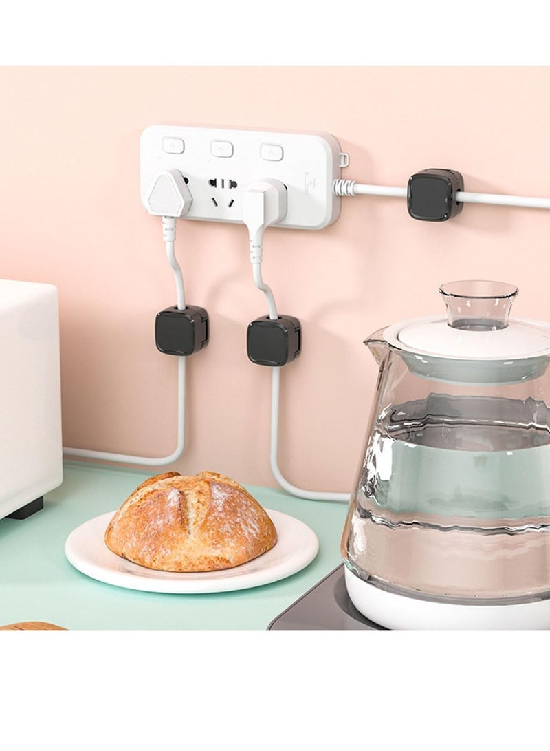 ECVV ECVV 6 Pack Magnetic Cable Clips Spring Cable Holder Clips Cable Management Clips Adhesive Cord Wire Holder Keeper for Home Office Desk Phone Car Wall Desktop Nightstand - Image 5