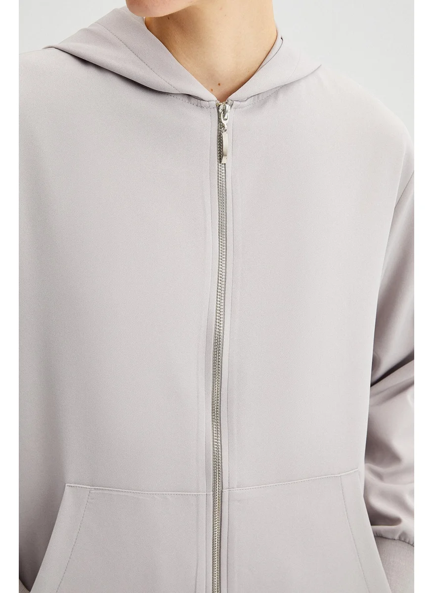 تاتشي Prive Zippered Thin Crepe Jacket