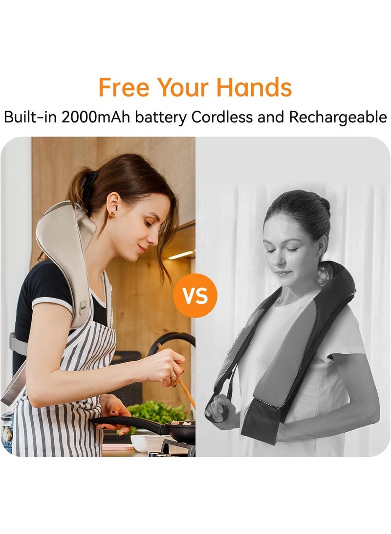 وسادة مساج للرقبة مع حرارة – تدليك عميق لتخفيف آلام الرقبة والكتف والظهر - Image 5