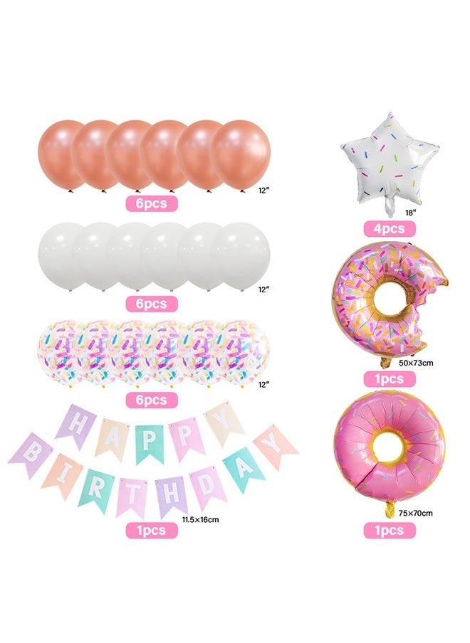 Ocean 25 Piece Donut Grow Up Party Decorations Balloons Set - Image 2