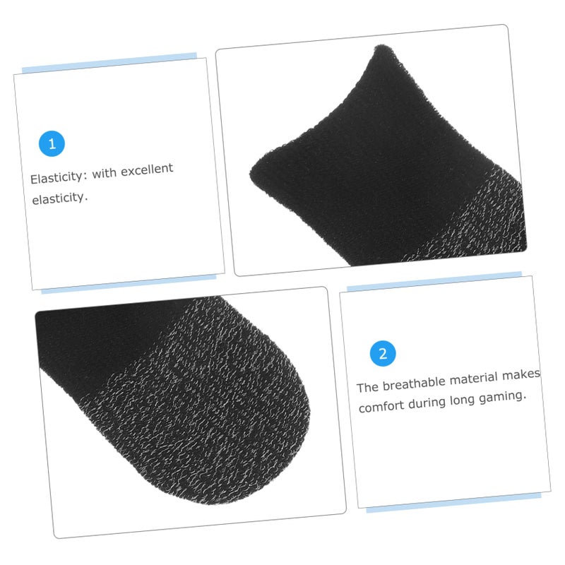 Sweatproof Touchscreen Thumb Covers 10 Pairs Breathable Fiber For Mobile Gaming - Image 4