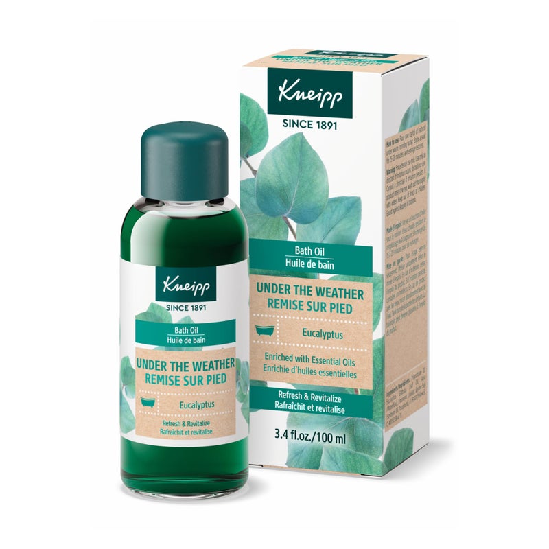 Kneipp Under The Weather Eucalyptus Bath Oil - Good for Respiratory Wellness - Vegan - 3.38 fl oz - Up to 10 Baths - Image 1