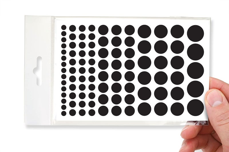 BLOCKED Stackable Webcam/Camera Vinyl Covers | 95 Low-Tack Restickable Webcam Sticker | 5-Sizes | Black 95-Pack (Muted Matte) - Image 1