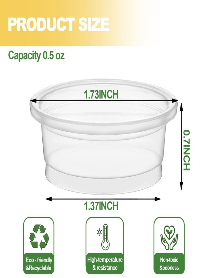 YOJOR 0.5oz Crested Gecko Food and Water Feeding Cups, Reptile Feeder Bowls, Plastic Replacement Food Dish for Lizard and Other Small Pet Ledge Accessories (100 pcs) - Image 2