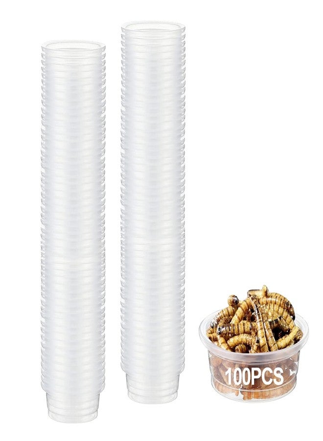YOJOR 0.5oz Crested Gecko Food and Water Feeding Cups, Reptile Feeder Bowls, Plastic Replacement Food Dish for Lizard and Other Small Pet Ledge Accessories (100 pcs) - Image 1