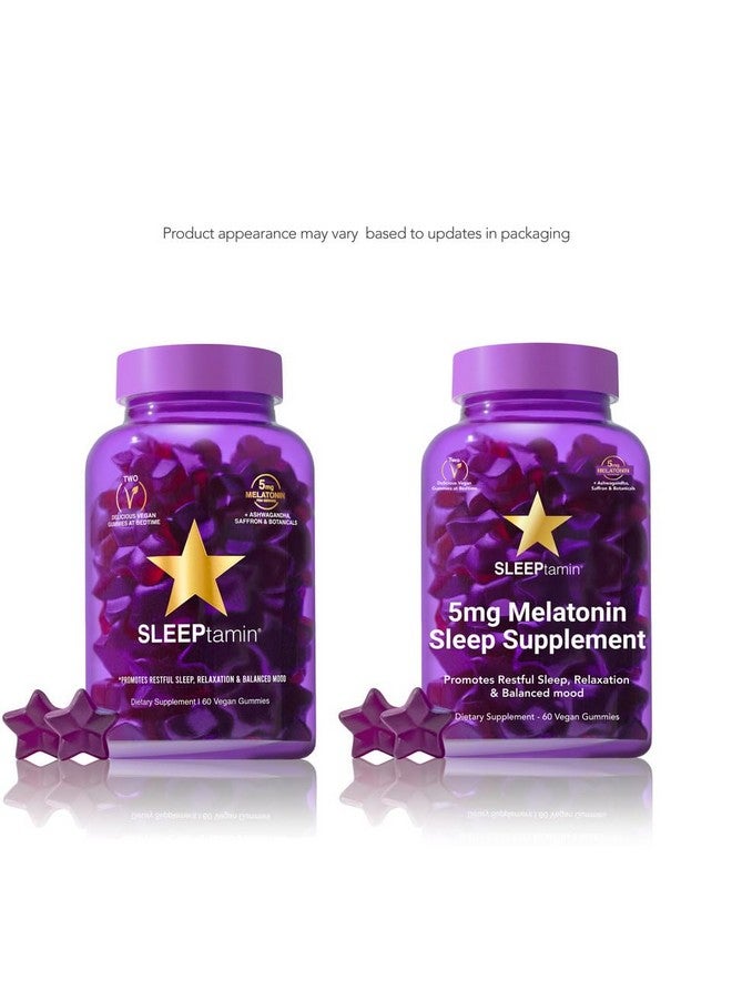 HAIRTAMIN HAIRtamin SLEEPtamin Melatonin Gummies 5mg | Infused with Chamomile & Ashwagandha for Relaxation | Promotes Restful Sleep, Balanced Mood, Stress Relief & Enhanced Relaxation | 60 Vegan Gummies  - Image 5