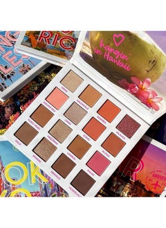 Bh Cosmetics Bh Hangin' In Hawaii 16 Color Eyeshadow Palette Pigmented Shimmer Eye Shadow Palette, Blendable Long Lasting Waterproof Makeup Cosmetics Halloween Makeup Kit - pzsku/ZC4A45671D6BCE2D54955Z/45/_/1735567231/dba0e22d-813d-4601-b4e8-29ad12e97ba3