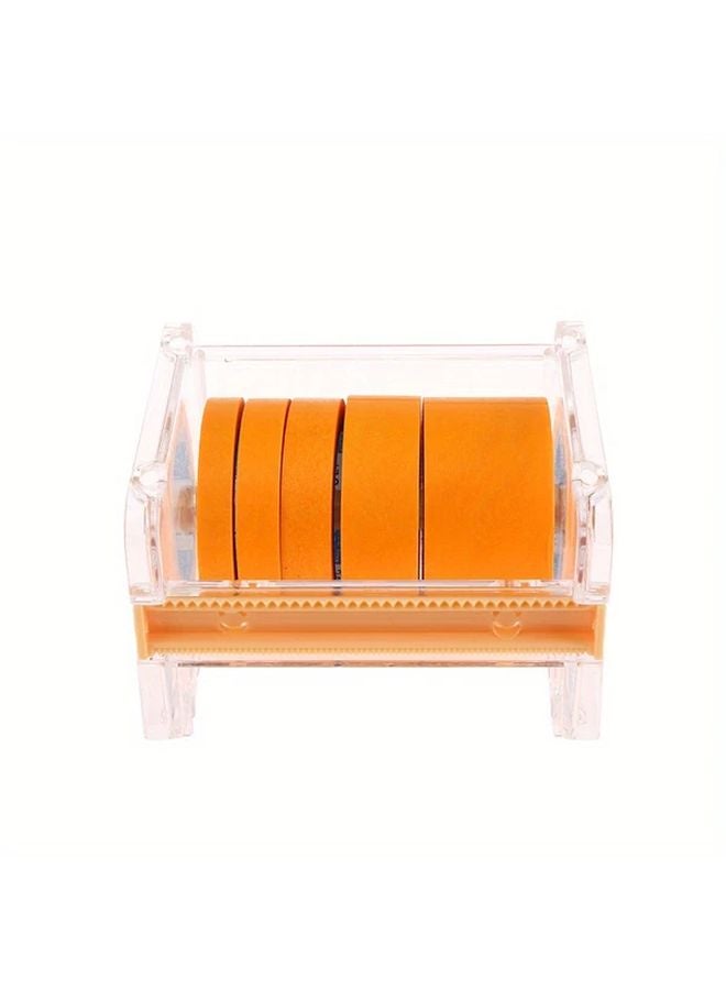 5 Rolls Orange Masking Tape Combo Set With Slicer 8 10 12 18 30mm Width - Image 5