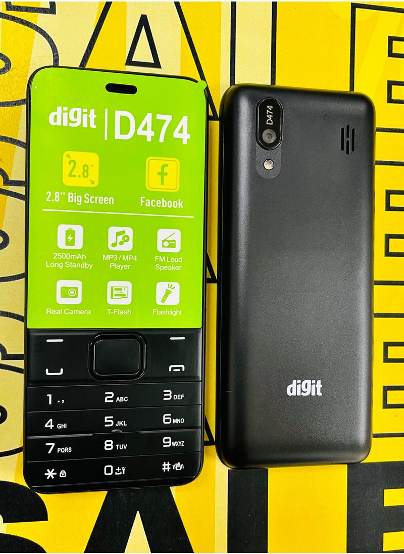 DIGIT - Digit Mobile D474 Dual Sim 2.8 Big Screen 2500 mAh Battery - Image 1