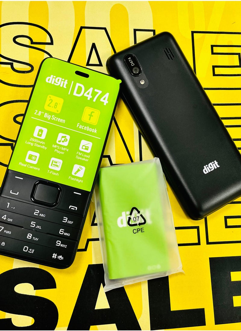 DIGIT - Digit Mobile D474 Dual Sim 2.8 Big Screen 2500 mAh Battery - Image 1