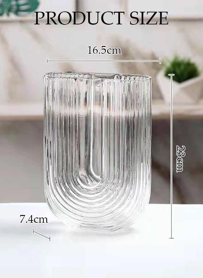 DUNISO Creative Clear Vase for Flowers, Bookshelf Decor, Unique Vase for Book Lovers, Artistic and Cultural Flavor Glass Vases for Home Office Decor - Image 2