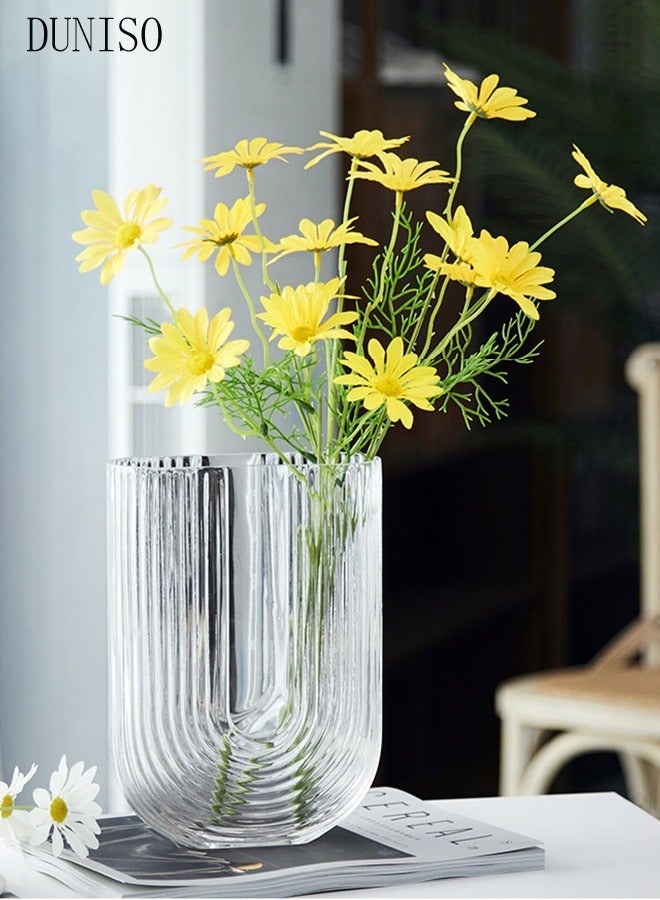 DUNISO Creative Clear Vase for Flowers, Bookshelf Decor, Unique Vase for Book Lovers, Artistic and Cultural Flavor Glass Vases for Home Office Decor - Image 4