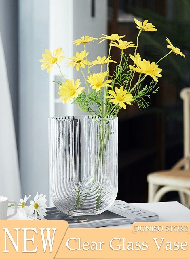 DUNISO Creative Clear Vase for Flowers, Bookshelf Decor, Unique Vase for Book Lovers, Artistic and Cultural Flavor Glass Vases for Home Office Decor - Image 1