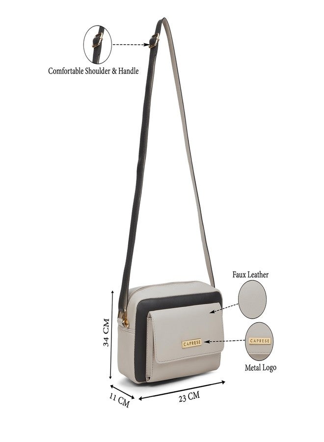 Caprese Regina Medium Sling Bag for Women with Adjustable Strap & Zipper Closure for Comfortable Wear | Versatile Handbag for Everyday Use, Travel, and Special Occasions (Black) - Image 3