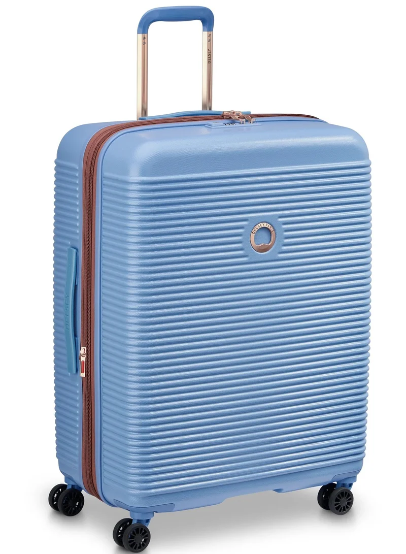 DELSEY Paris Freestyle 70 Cm Hardside 4-Double Wheeled Expandable Check-In Luggage Trolley - Sky Blue