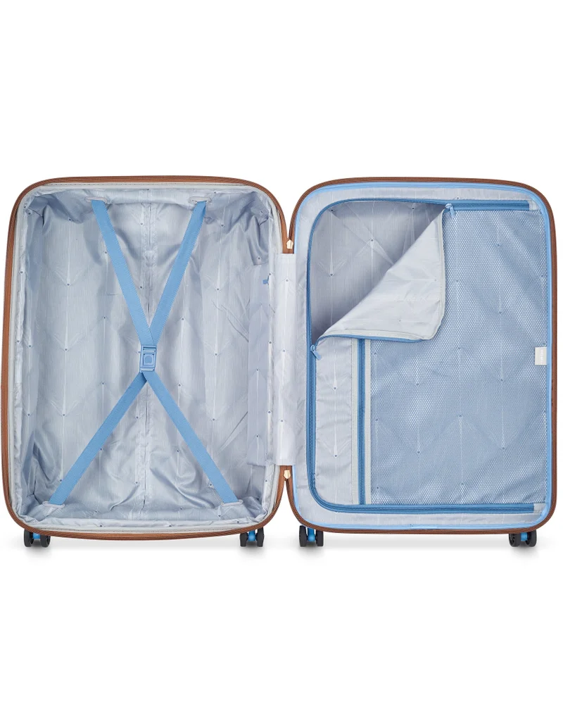 DELSEY Paris  Freestyle 70 Cm Hardside 4-Double Wheeled Expandable Check-In Luggage Trolley - Sky Blue  | Best Price UAE