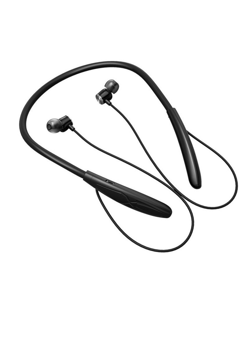 Generic - B4 in-ear Bluetooth headset wireless neck-mounted sports running neck-mounted headset black - Image 1