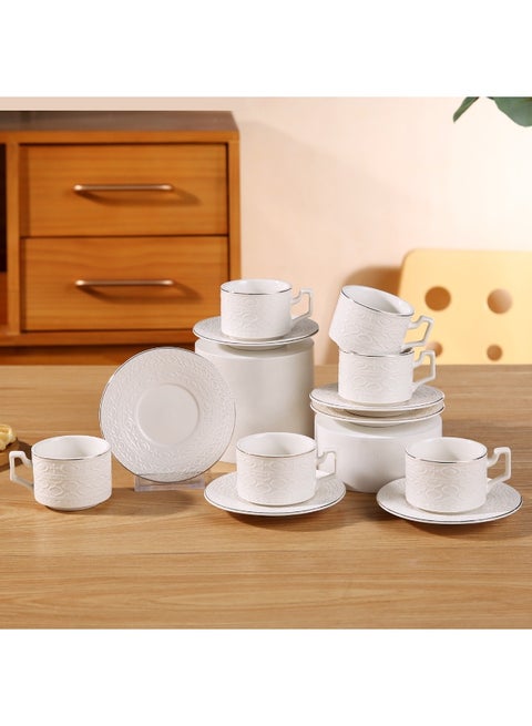 Arabic Coffee Cup Set ,Turkish coffee cup, Espresso Cup,Set Of 6 Cup and Saucer Set,Suitable for Home Office Restaurant Gifts Garden Party Home Afternoon Tea Set