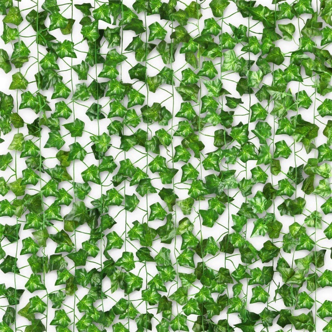 16 PCS 105FT ARTIFICIAL IVY FAKE VINESIVY GARLAND GREENERY GARLAND FAKE HANGING PLANTS VINES GREEN LEAVES FOR BEDROOM WEDDING GARDEN WALL ROOM DECOR