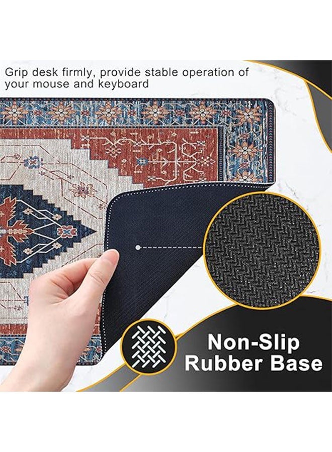 Large Mouse Pad Gaming Mouse Pad,Waterproof Laptop Pad, Pc Keyboard Non-slip Thicker Supper Rubber Table Mat Mouse Pads,Office Desk Mat Desk Pad,Smooth Cloth Surface Keyboard Mouse Pads For for Work, Games, Study,Geometric Pattern Extended Mouse Pad 80x30cm - Image 5