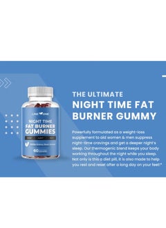 Night Night Time Fat Burner Gummy Curbs Appetite Slimmer Tummy Powerful Weight Loss for Women and Men - 60 Gummies  - Image 3