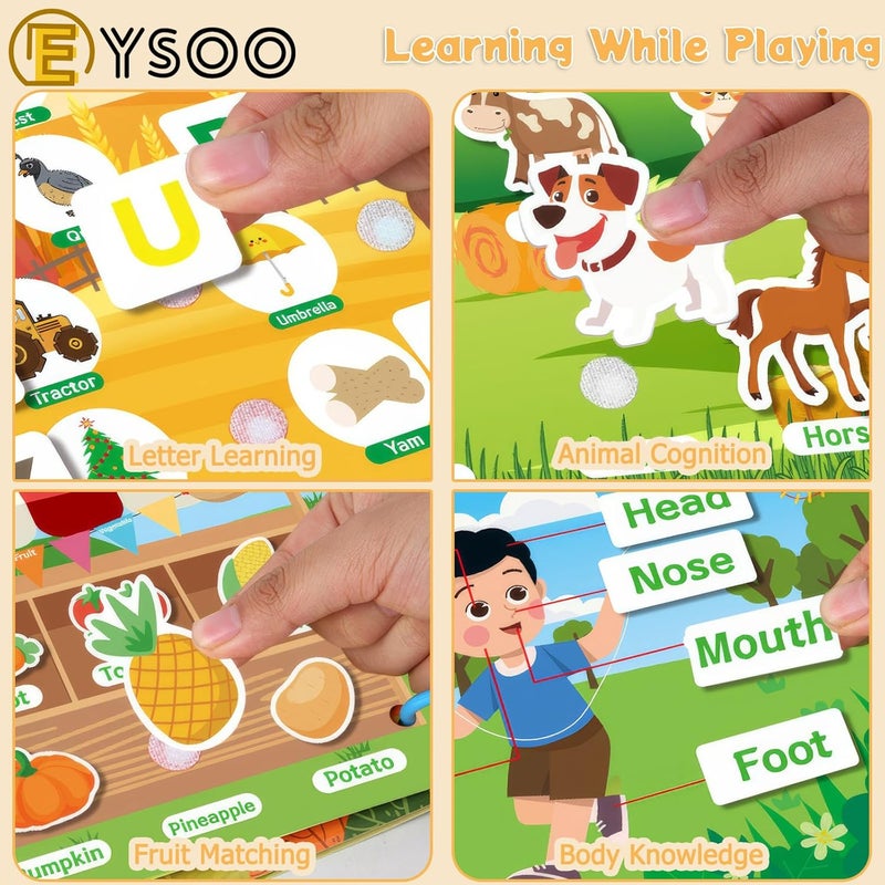 EYSOO Stickers Book 4 Pack Kids Stickers Busy Books for Toddlers Travel Toy for Preschool Boys Girls (A) - Image 4