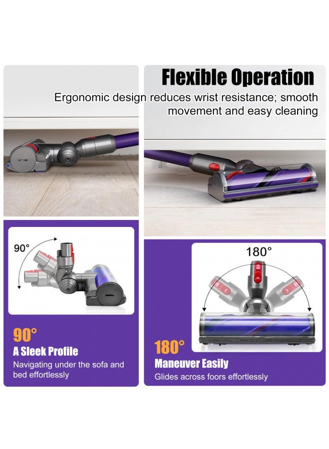 Odashen Direct Drive Cleaner Head Turbine Floor Tool for Dyson V7 V8 V10 V11 V15 Cyclone Cordless Vacuum Cleaner, Motorhead Cleaner Head Brush Turbine Tool, Replacement Part 967483-04  - Image 3