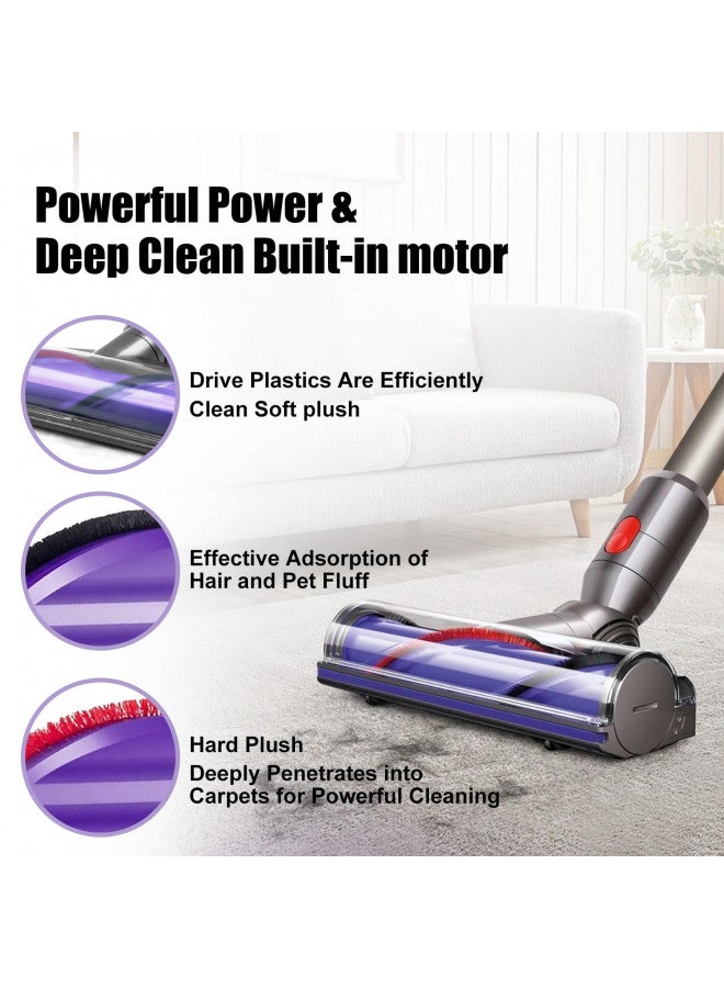 Odashen Direct Drive Cleaner Head Turbine Floor Tool for Dyson V7 V8 V10 V11 V15 Cyclone Cordless Vacuum Cleaner, Motorhead Cleaner Head Brush Turbine Tool, Replacement Part 967483-04  - Image 5
