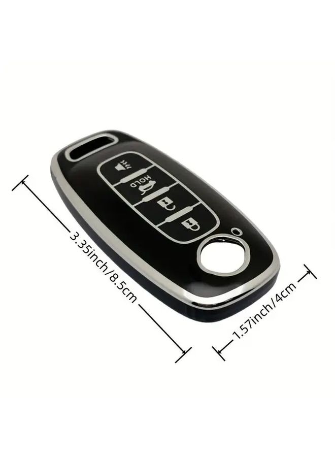 Black Car Key Cover Case With Keychain Set For Nissan X Trail T33 Kicks Qashqai J12 Juke Teana Altima Ariya Key Accessories - Image 4