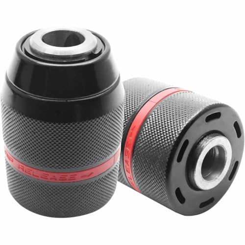 UPTODATETOOLS 13mm Keyless Metal Drill Chuck, with SDS-Plus Shank 1/4 Inch Hex Shank 1/2 Inch Impact Wrench Adapter - Image 2