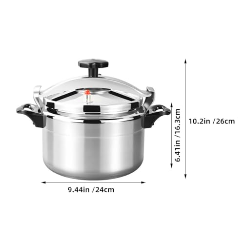 Luxshiny Stainless Steel Pressure Cooker Gas Stove Top Pressure Canner 74Quart7L Safety Aluminum Canning Pot Household Cooker Pot Silver - Image 3