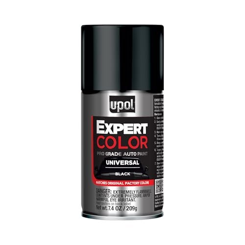 U-POL Expert Color Universal, Automotive Spray Paint, Professional Grade, Long-Lasting, Easy-To-Use, Black - Image 1