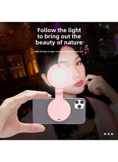 General Shuangzhu Professional Large Capacity Long Endurance Beauty Portable Pocket Mini Ring Rear Selfie Mobile Phone Light-Specifications:Upgraded Fill Light Selftime Mirror Creamy-white  - Image 4