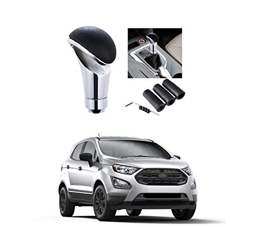 PRIKNIK Black Car Gear Shifter Lever Manual Modified Shifter Knob Handle Shift Lever Fit with 8mm 10mm 12mm Adapters Compatible with F-ord E-cosport - Image 1