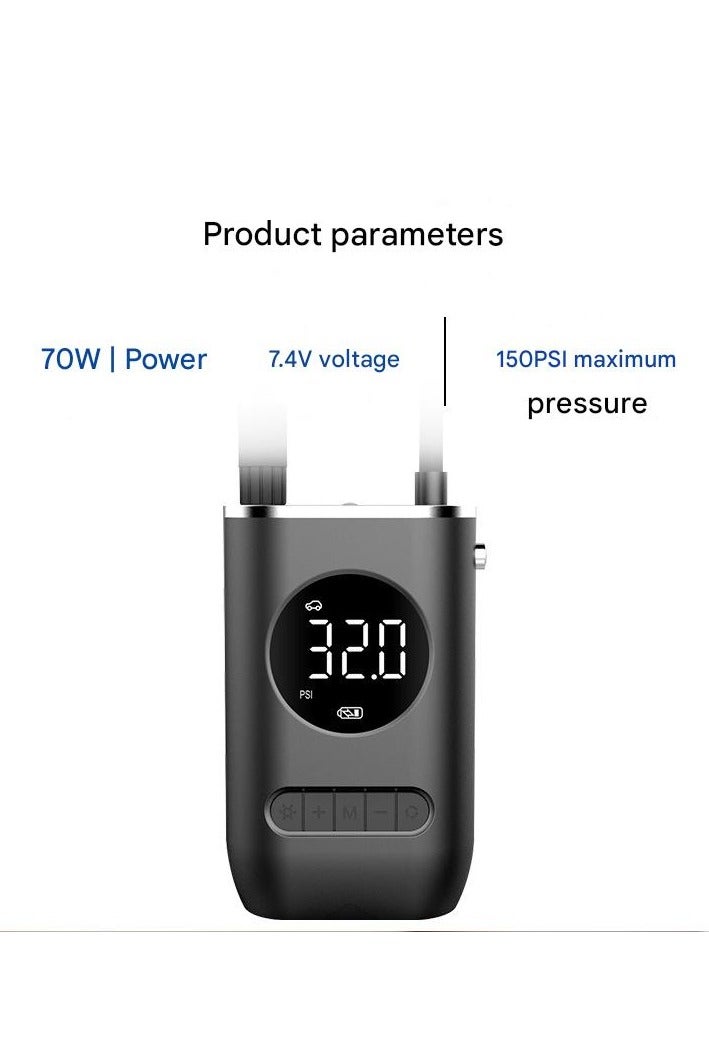 Wireless charging car car hand-held air pump with air pump car electric portable tire air pump - Image 5