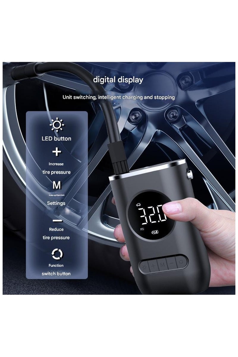 Wireless charging car car hand-held air pump with air pump car electric portable tire air pump - Image 3