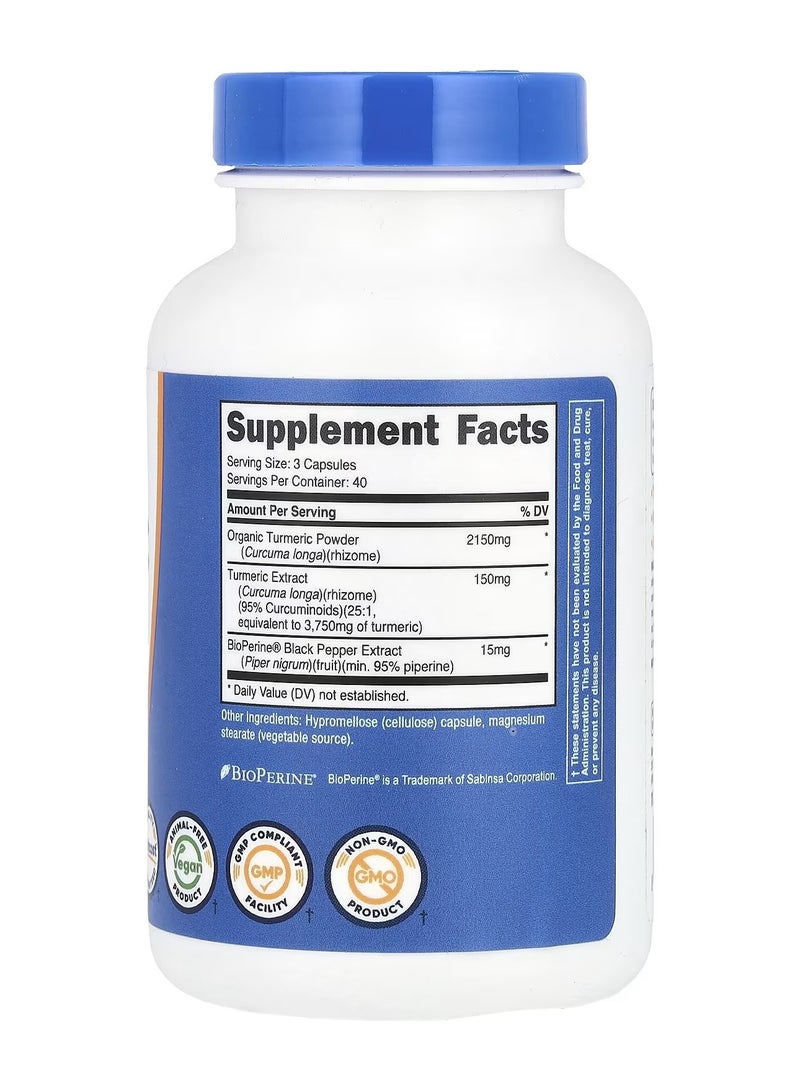 Nutricost Turmeric 2300 mg 120 Capsules - Image 2