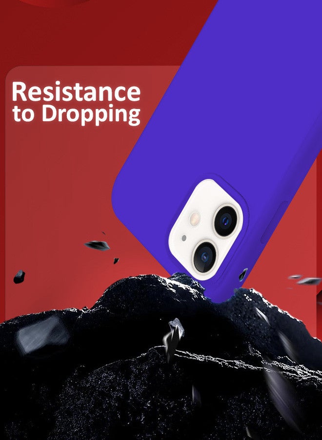 CATANES [for iPhone 12 Pro Max] 3 Pack Silicone Case and 2 Camera Lens Protectors Shockproof Protective Case Anti Scratch Smooth Case Cover/Purple - Image 3