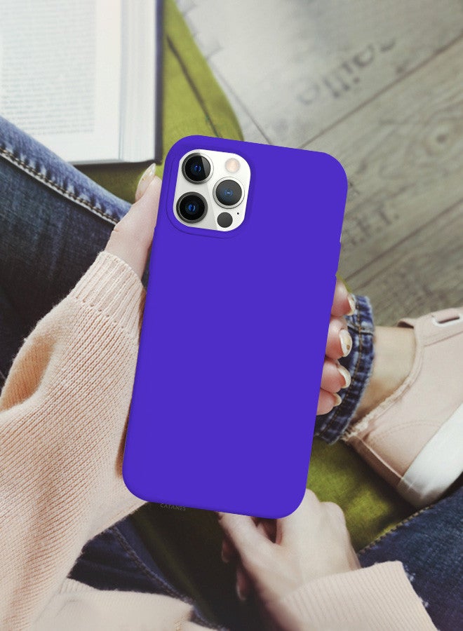 CATANES [for iPhone 12 Pro Max] 3 Pack Silicone Case and 2 Camera Lens Protectors Shockproof Protective Case Anti Scratch Smooth Case Cover/Purple - Image 4