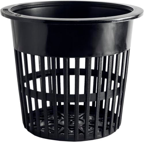 Cz Garden Supply 4 inch Net Pots Cz Garden All Star Round Heavy Duty Net Cups WIDE LIP Design - Orchids, Aquaponics, Hydroponics Slotted Mesh - Image 1