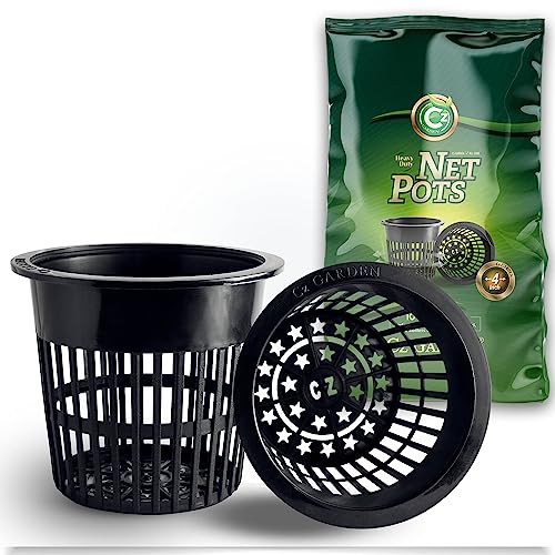 Cz Garden Supply 4 inch Net Pots Cz Garden All Star Round Heavy Duty Net Cups WIDE LIP Design - Orchids, Aquaponics, Hydroponics Slotted Mesh - Image 2