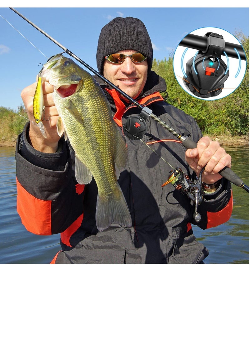 SYOSI 4 PCS Fishing Bite Alarm, Sensitive Electronic Fishing Bite Sound Alarm, Indicator Sound Bite Alert Bell with LED Lights Fishing Bells Clip On Fishing Rod, Carp Fishing Outdoor - Image 4