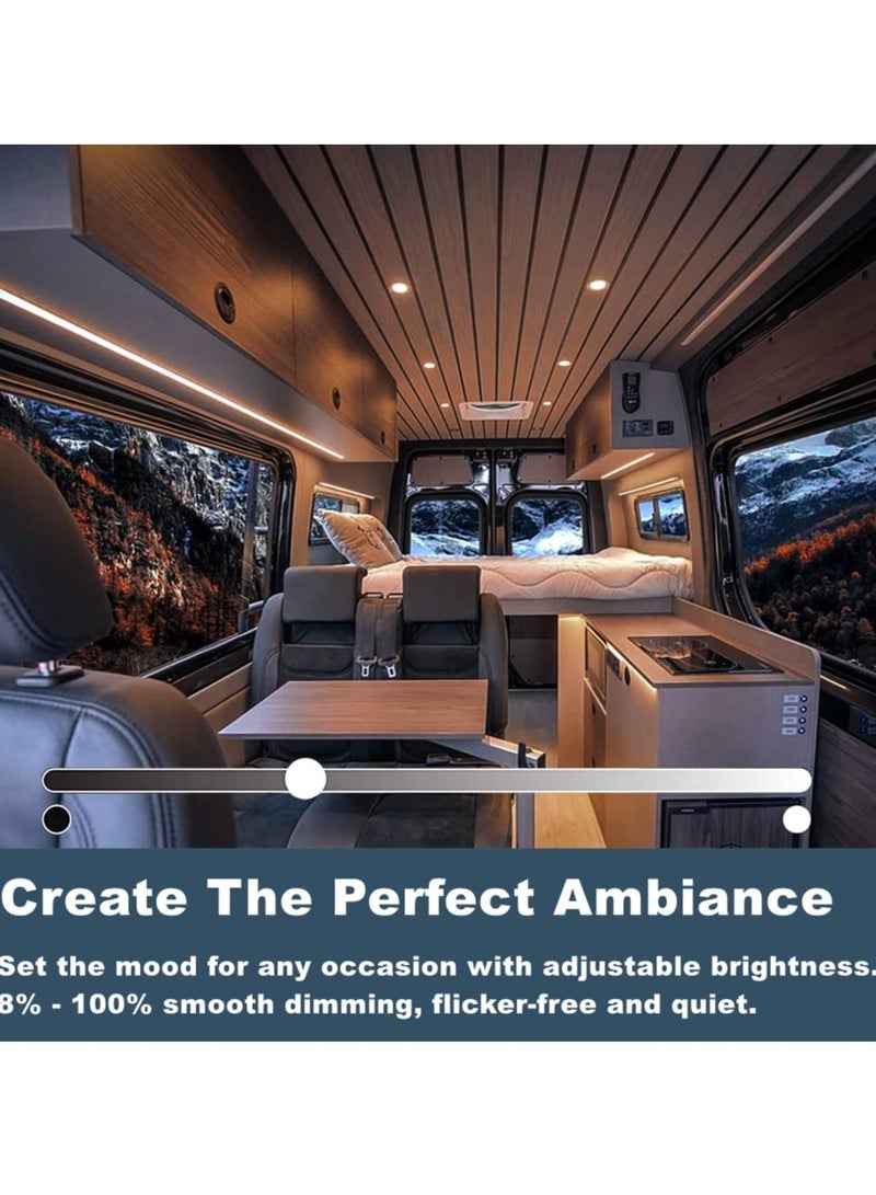 SYOSI 12V 5A DC Light Dimmer Switch, Rotary PWM Dimming Controller for RV, Boat, Truck LED Lights, Compatible with Halogen, Incandescent, Strip Lights - Image 3