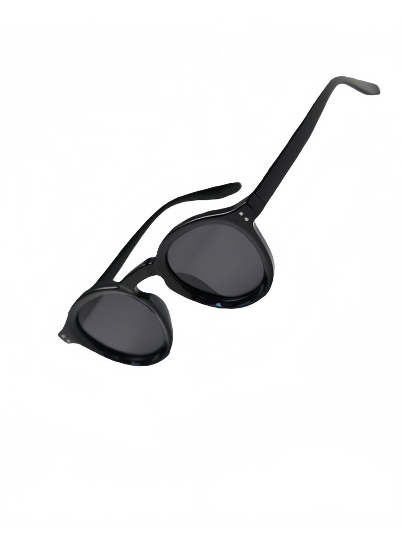 UV400 retro polarized sunglasses, fashionable round men's sunglasses, suitable for driving, fishing, beach, desert travel, daily outdoor activities - Image 3