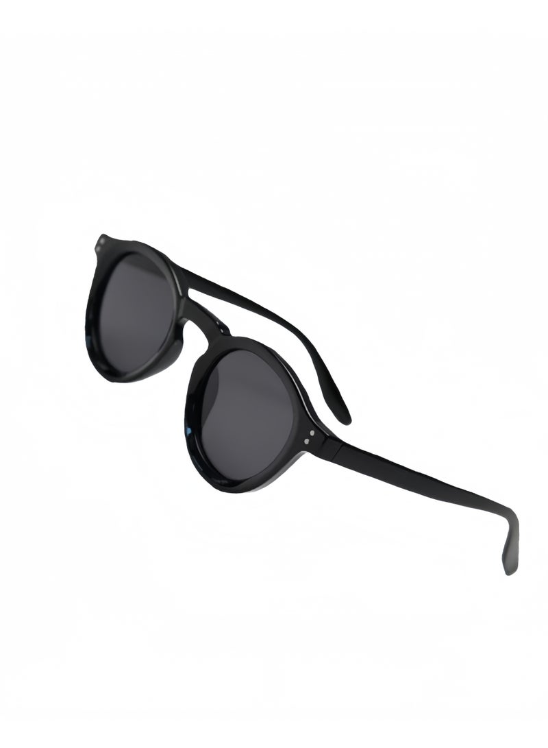 UV400 retro polarized sunglasses, fashionable round men's sunglasses, suitable for driving, fishing, beach, desert travel, daily outdoor activities - Image 2