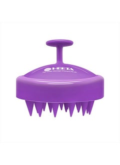 Heeta Hair Shampoo Brush, Scalp Care Hair Brush with Soft Silicone Scalp Massager (Purple)  - Image 1