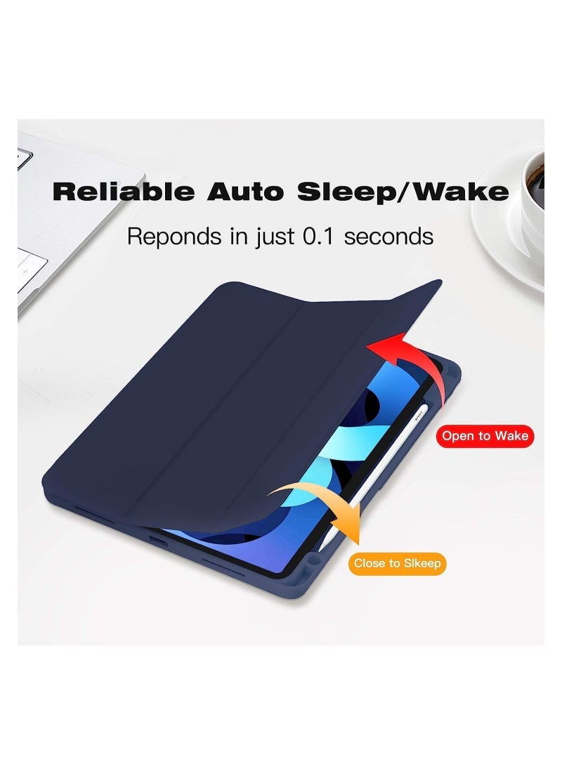 Gravity iPad Air 4 Case 2020, iPad Air 4th Generation Case with Pencil Holder [Full Body Protection + Apple 2nd Pencil Charging and Auto Wake/Sleep] Smart Stand Cover Case - Image 4