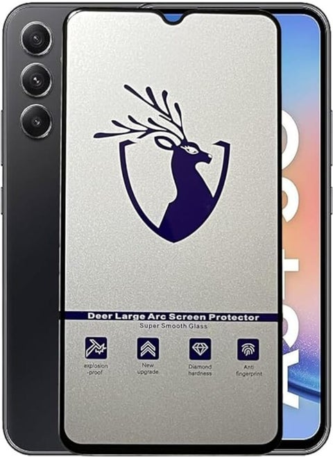 Deer front Screen Protector For Samsung Galaxy A14 / A24 / A34 screen Original Super Tempered Glass 9H Screen Protector (Samsung A24 (6.5))
