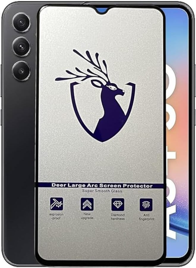 Generic - Deer front Screen Protector For Samsung Galaxy A14 / A24 / A34 screen Original Super Tempered Glass 9H Screen Protector (Samsung A24 (6.5)) - Image 1