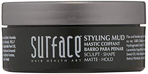 SURFACE Hair Men Styling Mud - Flax and Bamboo Provide Flexible Strong Fibers to Shape Sculpt and Hold Your Matte Style - 2.25 oz - Image 2